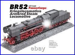 1/72 BR52 Steam Locomotive Train Static Plastic Finished PANZERCORPS Model Toy