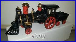 1880's FIVE PIECE CAST IRON FLOOR TRAIN with STEAM LOCOMOTIVE By FRANCIS CARPENTER