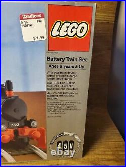 1985 LEGO battery TRAIN 7722 NEW sealed Vintage Steam Engine Cargo 4.5v