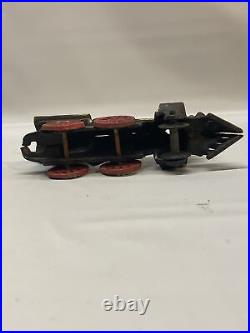 Antique Cast Iron Black Steam Engine #50 Train Locomotive Toy Vintage
