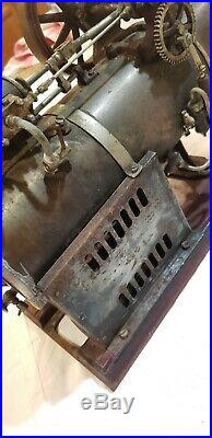 Antique Live Steam Engine Overtype Schoenner Falk Stamped 143F Dusty Barn Find