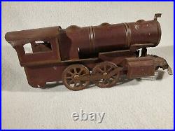 Antique Primitive Rusty Metal Train Locomotive Folk Art Toy Collectible Friction