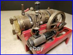 Antique WEEDEN Toy Steam Engine Cast Iron Base Nice Example! Original Patina