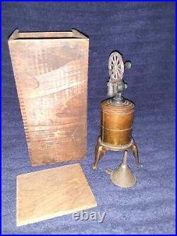 Antique working Vertical Steam Engine copper BOILER Salesman's Sample Toy