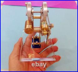 DIY Miniature Balance Stirling Engine Model Steam Science Experiment Toy Gift