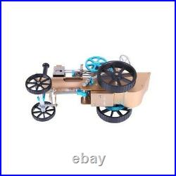 DM34 Steam Car Model Steam Engine Car Kit Steam Automobile Unassembled Toy