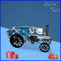 DM34 Steam Car Model Steam Engine Car Kit Steam Automobile Unassembled Toy pe66