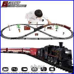 Diecast Electric Train Railway Tracks Steam Locomotive Train Toy Model Set