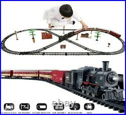 Electric TRAIN Toy Large Classical Set with Steam Locomotive Engine Best Gifts
