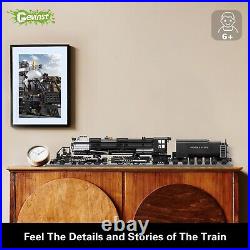 GEVINST Steam Train Building Blocks Set, Model Train Steam Locomotive with Tr