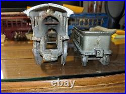 Hubley Cast Iron 4-4-0 Nickel Plated Steam Locomotive & Ideal Tender