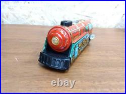 Japanese Vintage Tin Toy Steam Locomotive with Box 6.4in wind-up very good