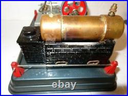 Linemar Japan STEAM ENGINE Toy with 5 Operative Accessories J-2374R Repaired