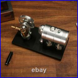 Live Steam Engine Motor Toy with Boiler DIY Steam Heated Engine Generator Motor