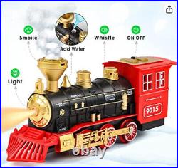 Locomotive Steam Train Building Toy With Smoke, lights and Sound And Tracks