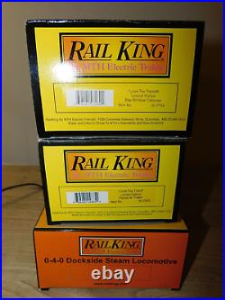 MTH Rail King O Scale I Love Toy Trains Dockside Steam Engine, Flat Caboose 3/63