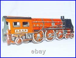 Memo France 27cm SNCF Pacific 602 STEAM LOCOMOTIVE Tin Wind-Up Toy Train NM`48