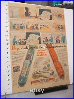 Newspaper ad 1929 LIONEL train electric toy steam engine power house Uncle Don