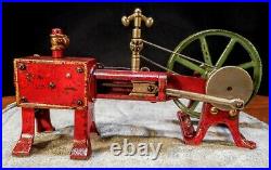Old Antique Early Kenton Cast Iron Corliss Toy Steam Engine Vintage Motor Model