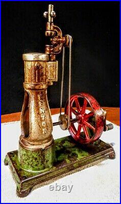 Old Antique Early Kenton Cast Iron Corliss Toy Steam Engine Vintage Motor Model2