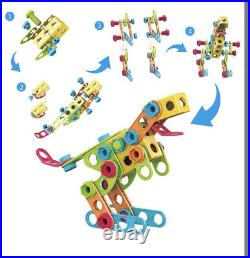 PicassoTiles 250 Piece Engineering Construction Building Set Ages 3+ STEAM New