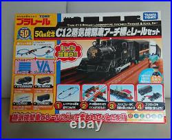 Plarail 50th-anniversary C12 Steam Locomotive Arch Bridge and Rail Set Japan F/S