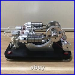 Powerful Hot Air Stirling Engine Model Toy Mini V-2 Engine Generator V2 Motor