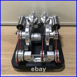 Powerful Hot Air Stirling Engine Model Toy Mini V-2 Engine Generator V2 Motor