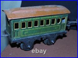 Prewar Clockwork toy train 100yrs old Bing, steam engine, tender, coach cars