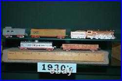 Prewar Toy Train Steam Model Engine Freight Train Mint Condition