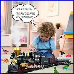 Remote Control Train Set for Kids Electric Steam Locomotive, Cargo+oil
