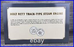 Spec Cast Holt No 77 Track Type Steam Engine 1/32 Scale Die-Cast Metal Replica