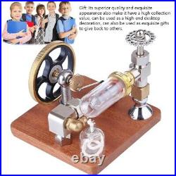 Stirling Engine Model Engine Toy Quartz Glass Metal Wood Physics Steam Power Toy