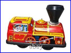 Tin steam locomotive mainspring retro toy antique collection #9d5cc2