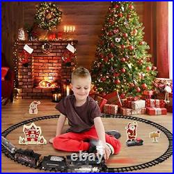 Train Set for Boys Remote Control Train Toys withSteam Locomotive, Cargo Cars
