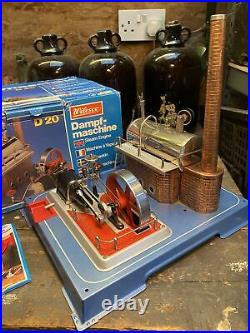 Unused Live Steam Wilesco D20 Stationary Engine Model Toy Steam