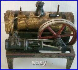 VINTAGE 1920s BING STEAM ENGINE BRASS AND CAST IRON WITH EXTRAS