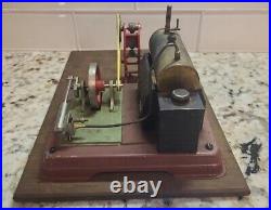 Vintage 1900s Fleischmann 33/6 Tin Steam Engine Toy, Brass Boiler Germany