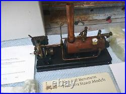 Vintage 1987 Maxwell Hemmens The Caton Twin 3/8 Model Steam Engine and Boiler