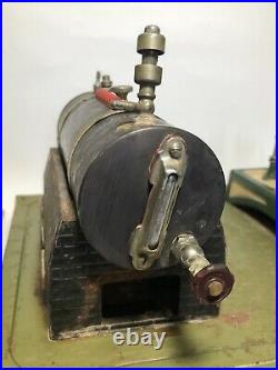 Vintage 50s Fleischmann Steam Engine with grindstone & Pulley Shaft West Germany