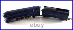Vintage American Flyer Royal Blue 350 Train Locomotive Engine & Tender Car Metal