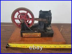 Vintage Antique Cast Iron Toy Vacuum Rotor Steam Engine Fire Licker Eater