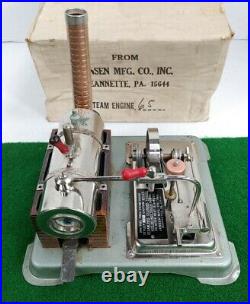 Vintage JENSEN MFG CO. Jeannette, Pa. Live Steam Engine Model #65 With Box RARE