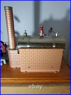 Vintage JENSEN Mfg. Co STEAM ENGINE Model No. 10 Wood Base RARE