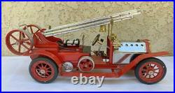 Vintage Mamod FE1 Steam Engine Fire Ladder Truck with Box