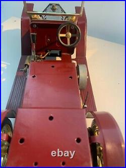 Vintage Mamod pressed steel, Red Roadster SA1 steam engine powered model car EXC