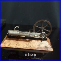 Vintage Model Of A Single Cylinder Horizontal Steam Engine