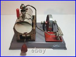 Vintage Wilesco Toy Steam Engine And Boiler Made In Germany Working
