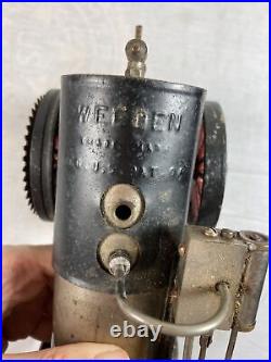 WEEDEN Made in U. S. Antique TOY STEAM ENGINE TRACTOR with Power Take Off